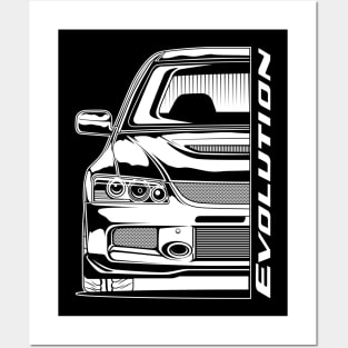 Lancer Evolution 9 (White Print) Posters and Art